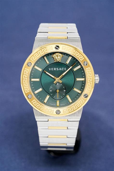 Versace GRECA VEVI00420 Green Dial Stainless Steel Mens .